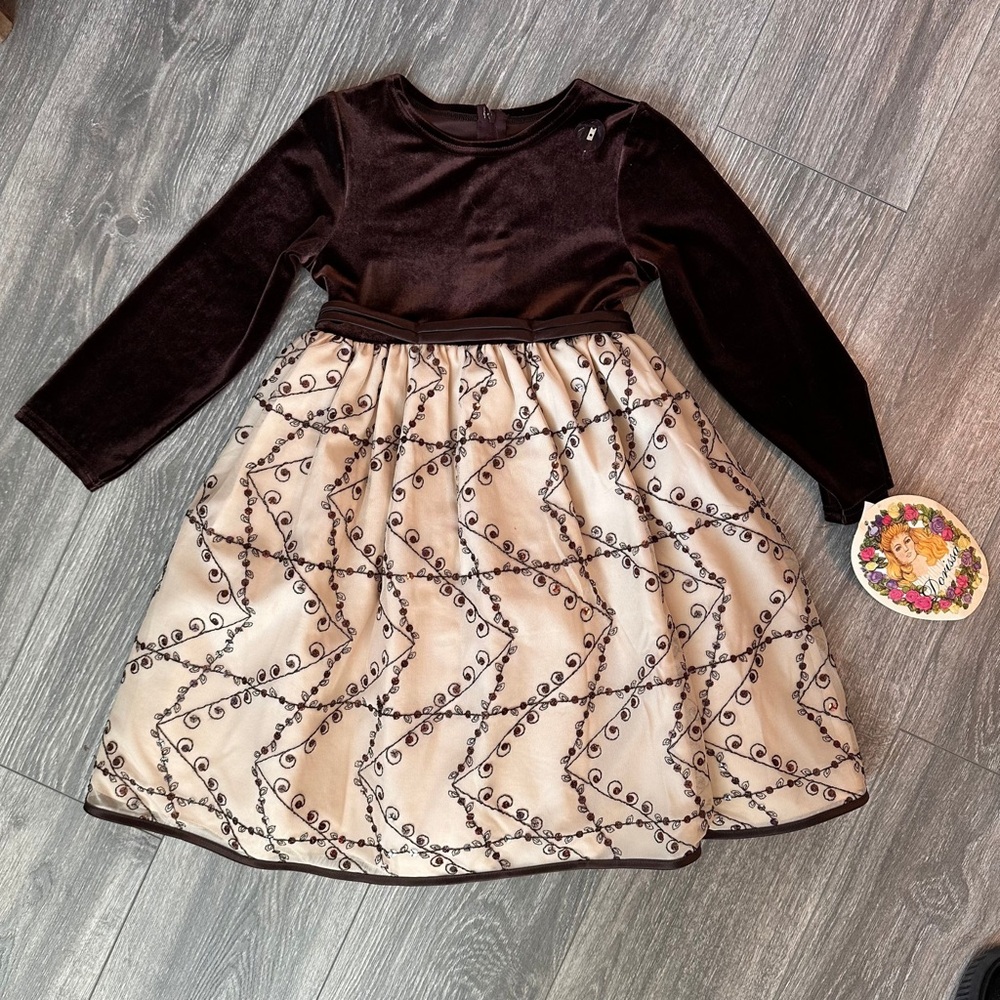 Oh My Love Velvet and Embroidered Dress